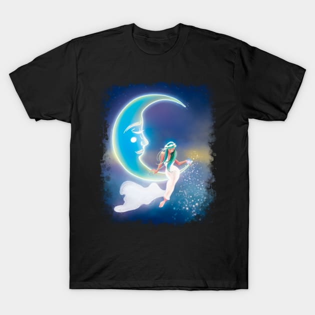 Moon Goddess of Dreams T-Shirt by beaugeste2280@yahoo.com